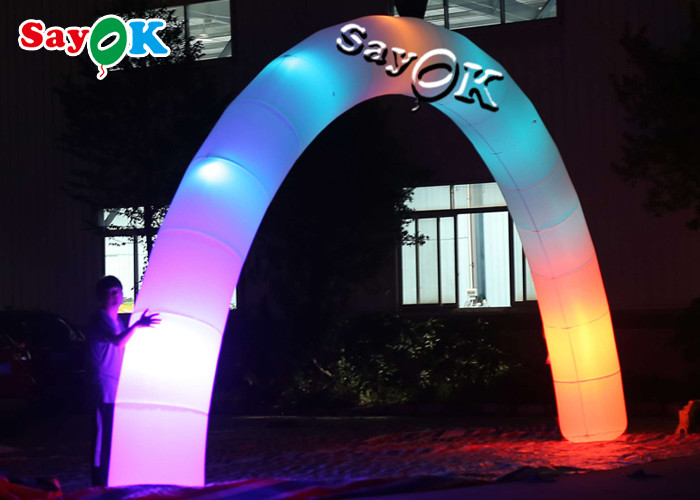 Inflatable Entrance Arch Nylon Cloth Advertising LED Inflatable Arch For Party Event Decoration