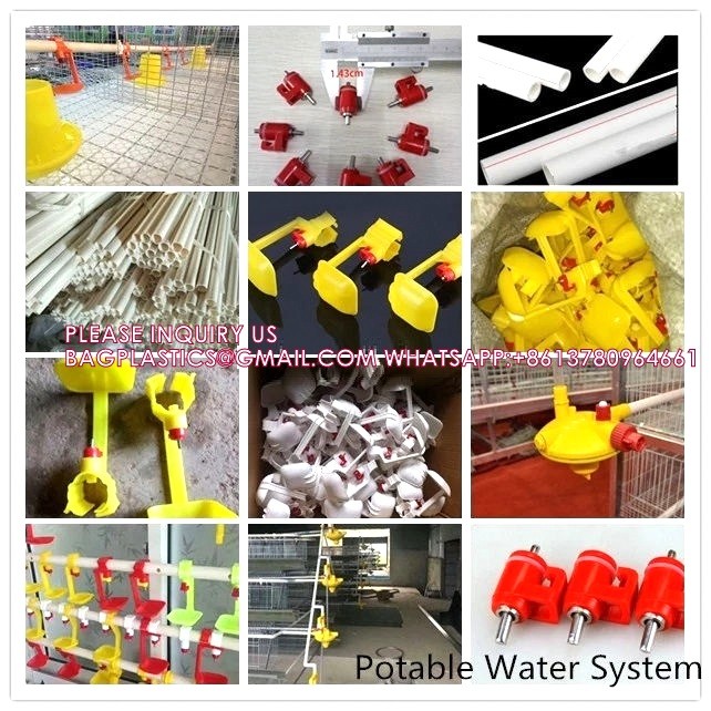 Automatic Chicken Feeders Drinkers Nipple Drink Line Hanging Cups Poultry Drinking System
