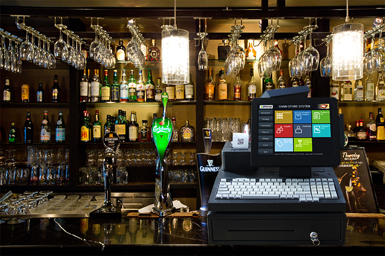 Supermarket Cash Register with 12 Inch Dual Display Built-in Printer and Keyboard