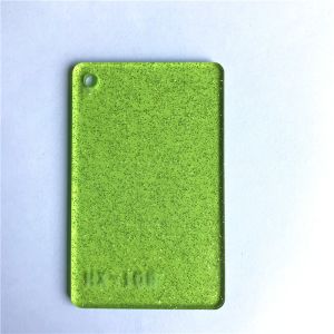 China Cutting Transparent Green Glitter Acrylic Sheets 1/8inch PMMA Plexiglass on sale