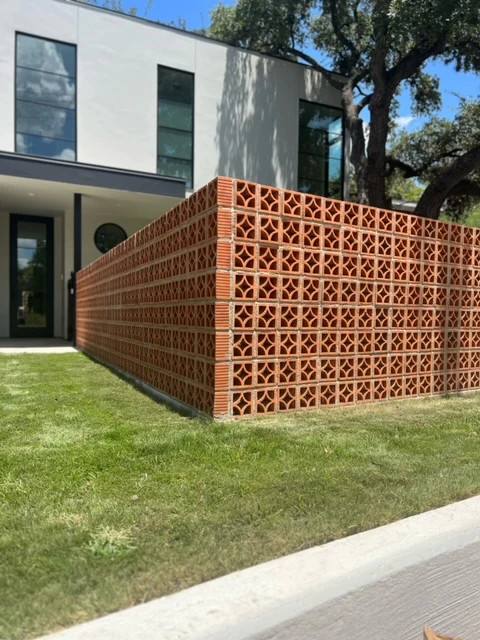 Garden Wall Bricks Red Hollow Blocks Decorative Perforated Bricks For Fences