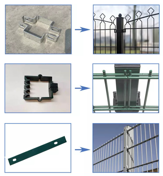 656 868 Clear View Pvc Coated Wire Mesh Fence Double Horizontal Welded Panel