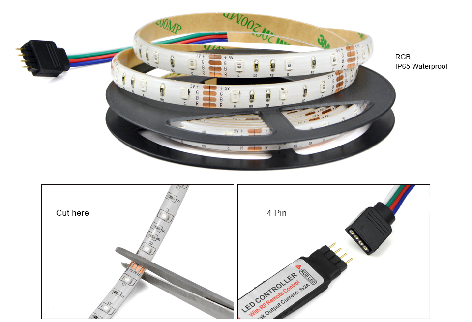 LED Luces Strip Lights USB Infrared Control 5050 SMD Flexible Waterproof 2835 Ribbon Diode TV Desk Background Luz LED RGB Tape