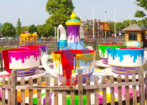 Anti Corrosion Theme Park Rides 24 Seater Mini Music Teacup Carnival Ride
