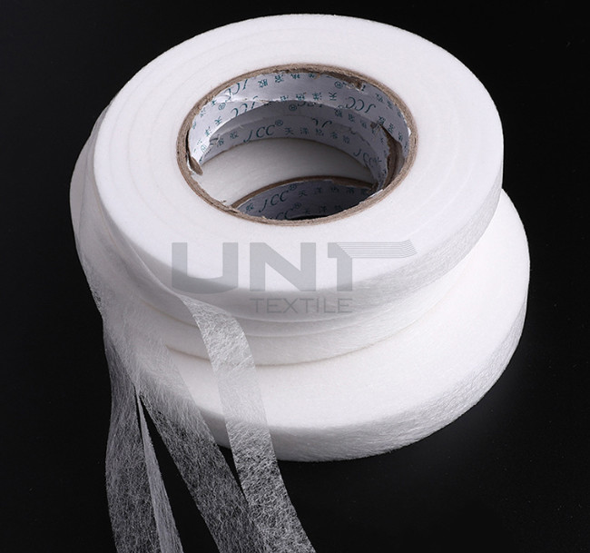 Strong Bondstrength Hot Melt Double Side Fusible Non Woven Interlining Tape Soft Handfeeling