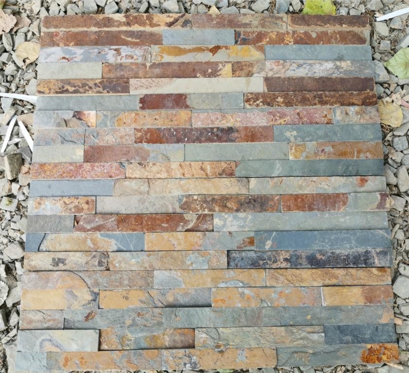 2-2.5cm Thickness Rust 150x600mm Interior Stacked Stone