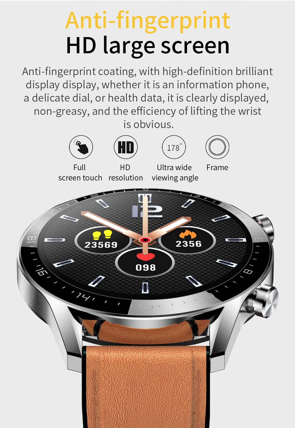 65G Bluetooth Calling Smartwatch 200mAH Health Monitoring Bracelet IP67 Waterproof Band
