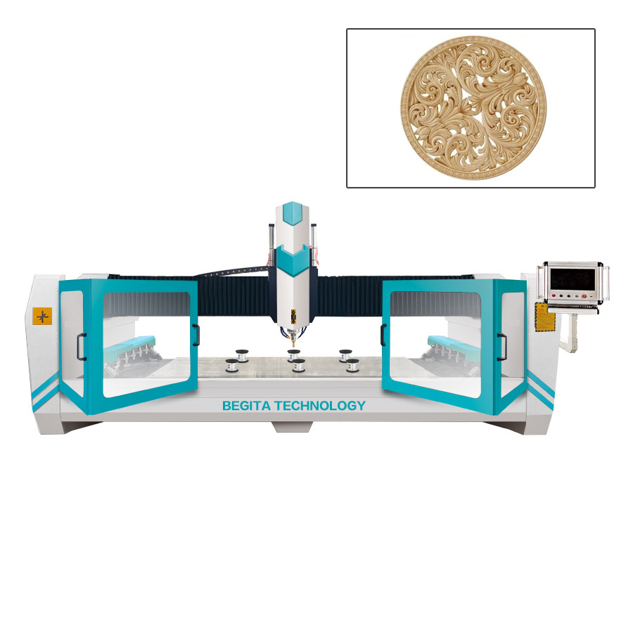  Marble CNC Stone Carving Machine Application With 11KW AC Current Manufactures