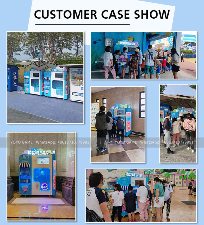Automatic Cotton Candy Vending Machine Which is totally Automatic and colorful