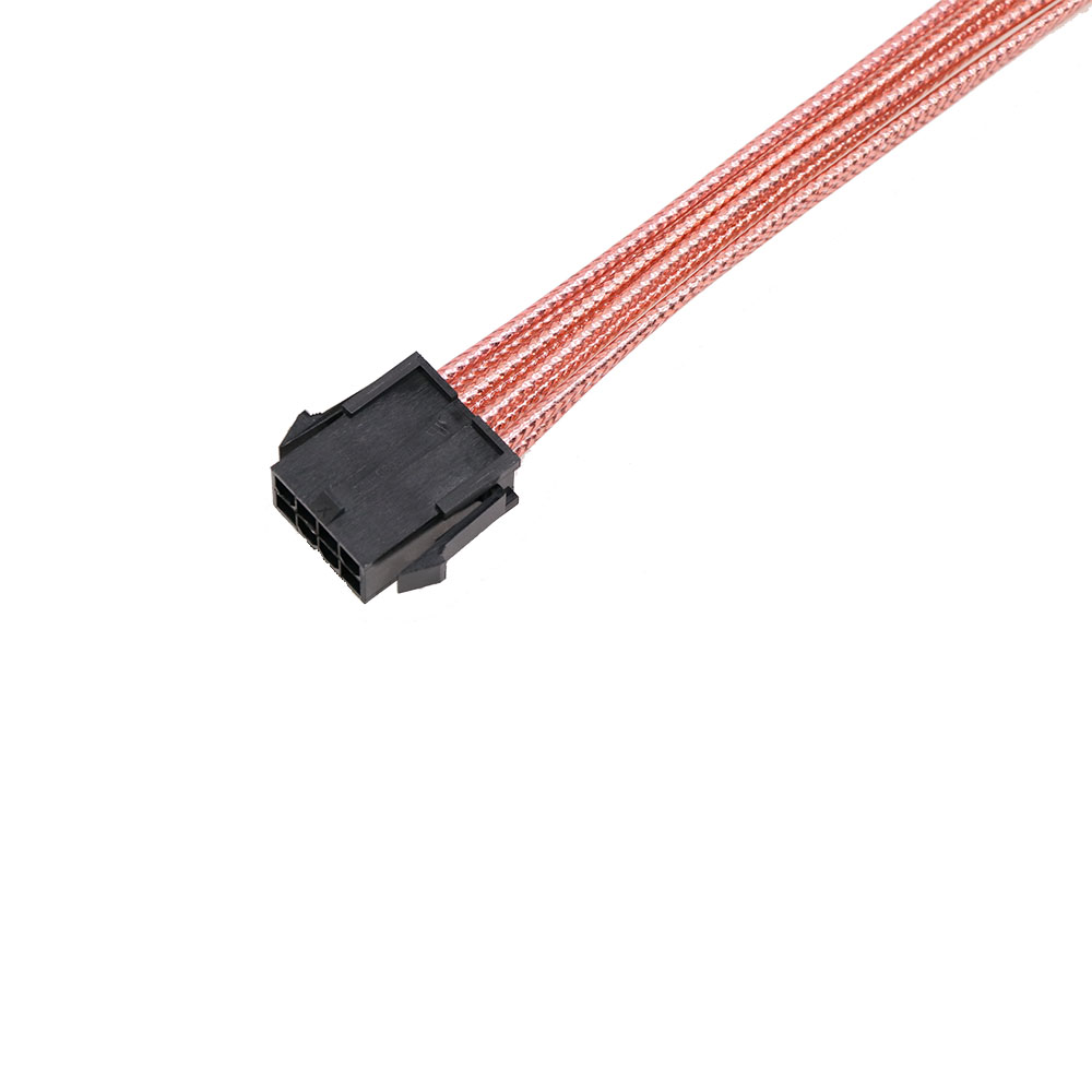 Single Bright braided cable 8 Pin to 8 (4+4 ) Pin EPS/CPU Power Supply Extension Cable 30CM