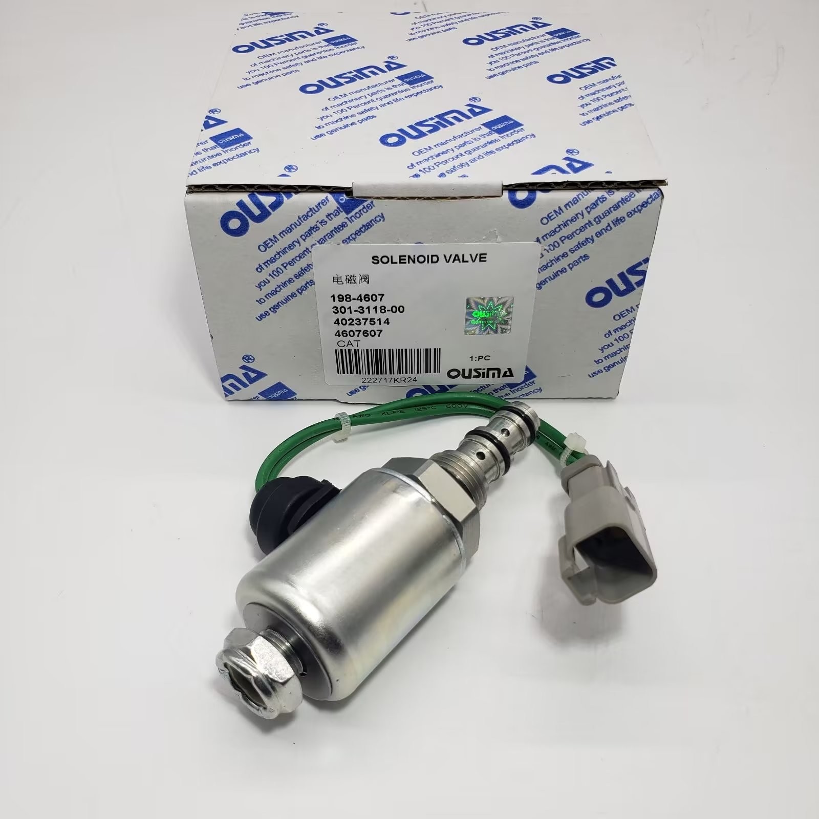198-4607 301-3118-00 Excavator Solenoid Valve 40237514 4607607 For 3116 3306 3412D Engine C9 C15 C18