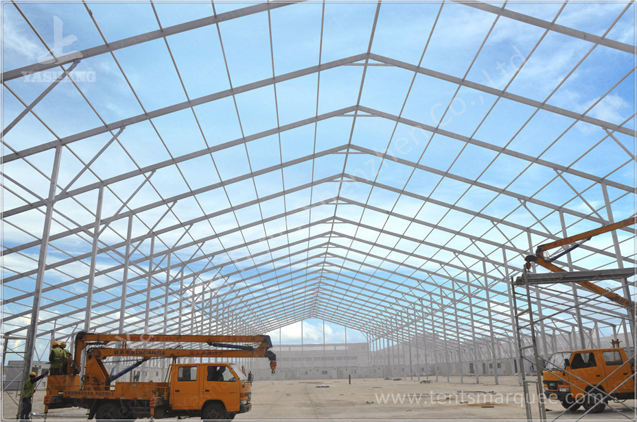 Durable Removable Outside Aluminum Storage Tent , Temporary Tent 30X60 M Flame Retardant in Food Industry