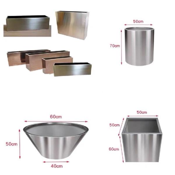 Stainless Steel Material Elegant Stainless Steel Flowerpot Customized Home