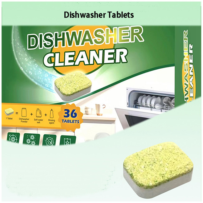 Stain Removal Dishwasher Tablets Biodegradable Solid Form for Hard Water Cleaning
