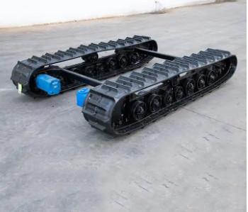 Strong Wheels Rubber Crawler Track Undercarriage For Water Borehole Drilling