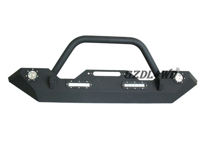 Steel 4X4 Front Bumper Guard With LED Lights Jeep Wrangler 2007 - 2014