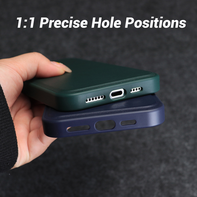 Embossed Logo PU Leather Phone Case Shockproof for IPhone 15 Pro Max