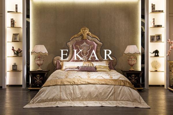Wood Frame Recliner King Size Bunk Luxury Furniture European Style Bed From