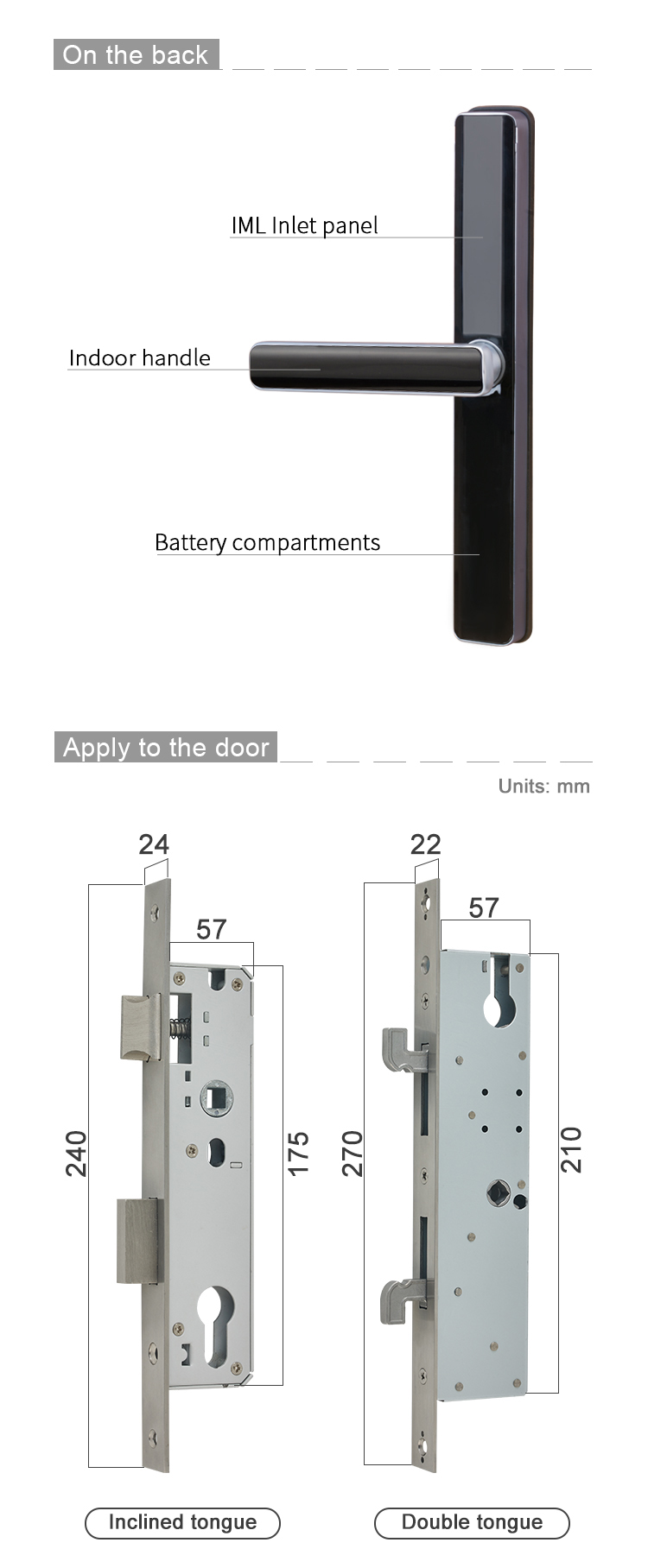 Zinc Alloy Tuya Magnetic Door Lock With Card Reader Fingerprint Sensor