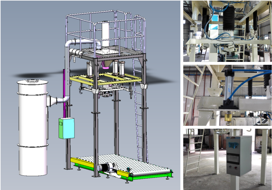 Limestone Powder FIBC Bulk Bag Filling Equipment ISO9001 Certificate