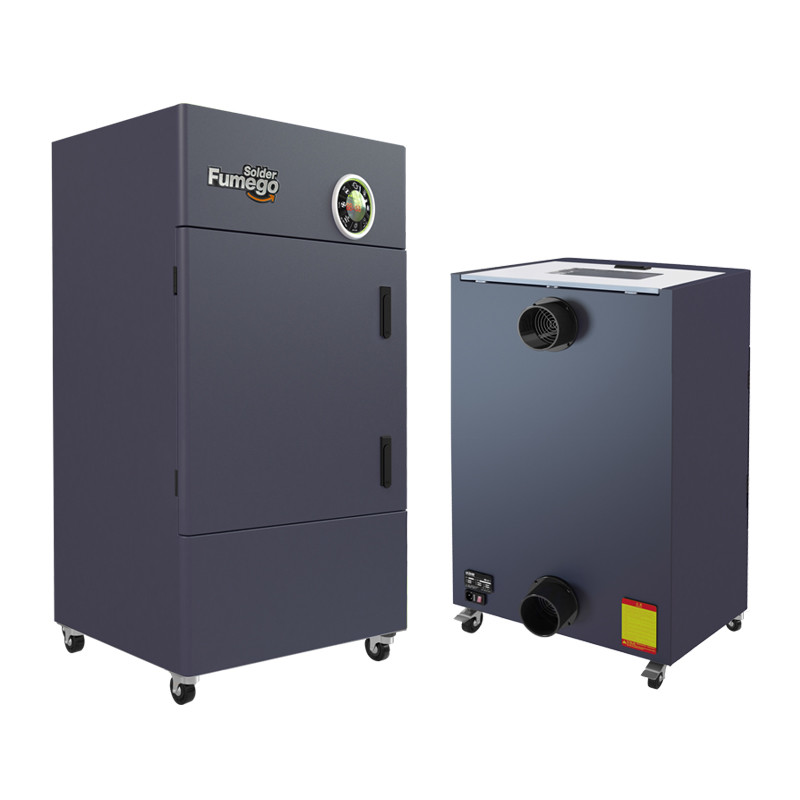 High Power Solder Fume Extractor 6 Layers 6 Operators 450 Watt With Wheels