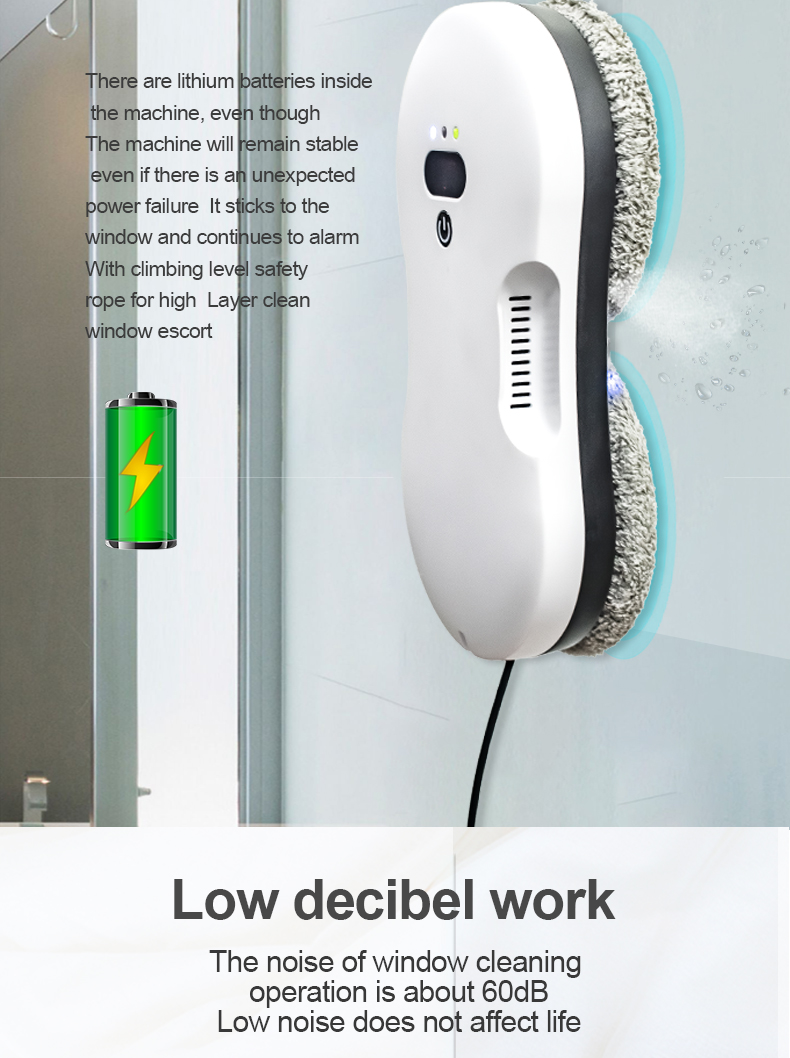 Rise Exterior Window Cleaning Robot with German Operating Language and 500mAn Battery