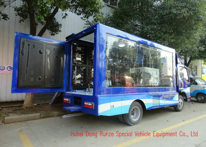FAW Digital Mobile LED Billboard Truck Three Side For Road Show / Live Broadcasting