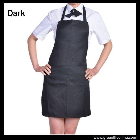 Classic black promotional plan aprons in stock ready for customized logo