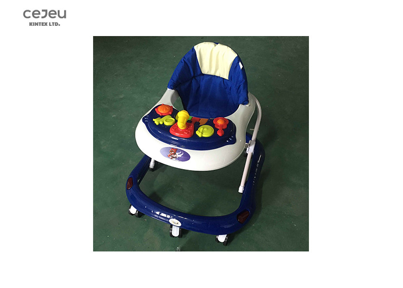EN1273 Music Walker 61*56*50CM Silicon 8 Wheels Baby Foldable Walker