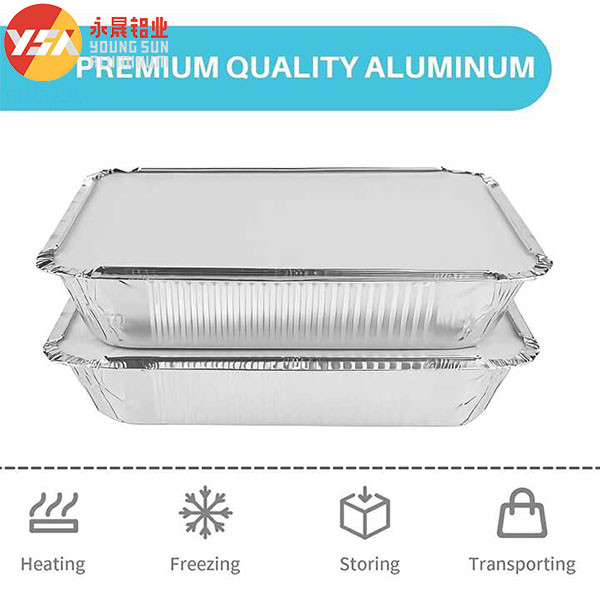 8389 Aluminum Container 210*140*38mm Serving Trays 800ml 1000 Pieces