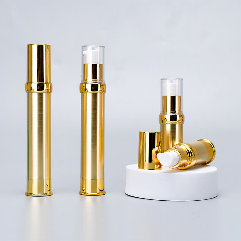 Plastic Vacuum Cosmetic Face Cream Pump Bottle With Clear Cap 10ml - 30ml