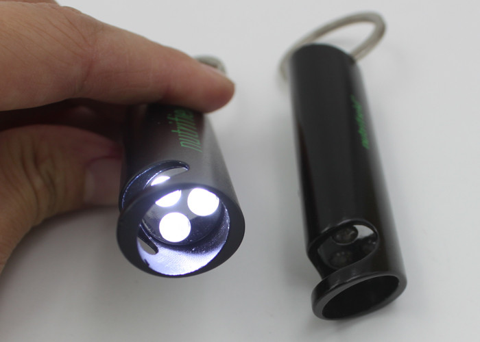 Metal Aluminum Automatic Bottle Opener Torch Keyring With 3 LED Light