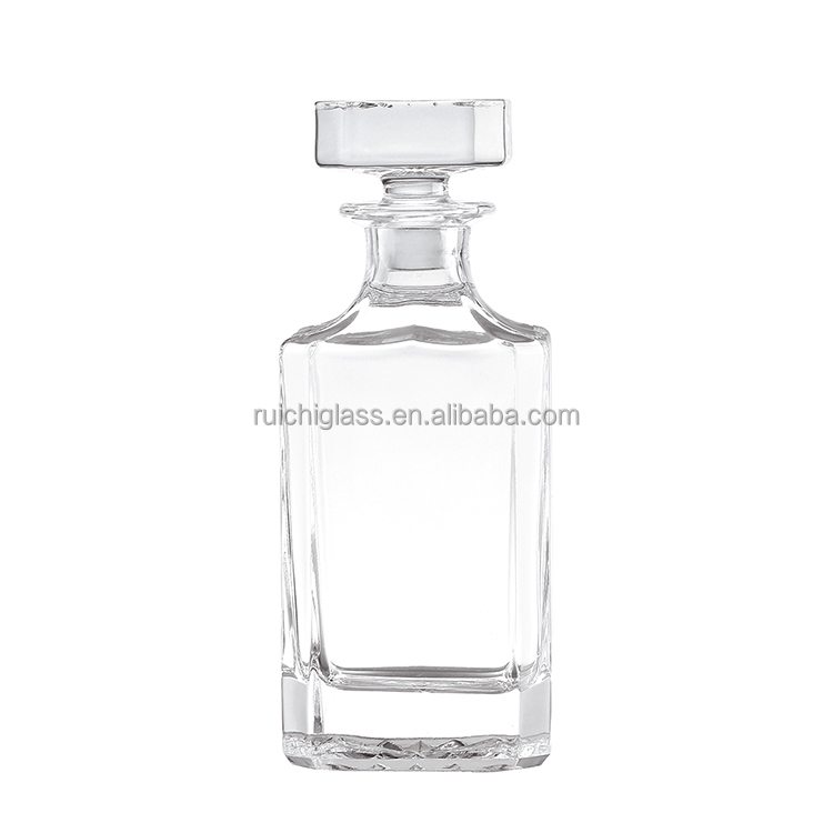 Hot Stamping Glass Bottle for Liquor Wine Whisky Vodka Tequila Transparent Emboss Design