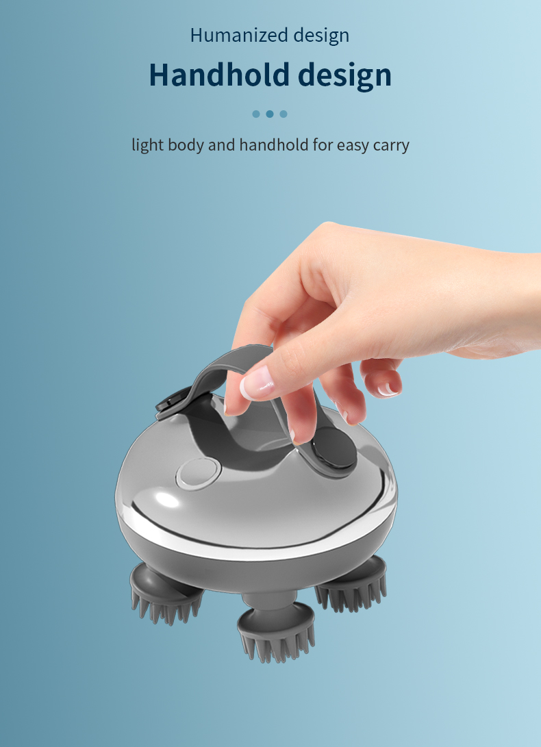 Waterproof Silicone Pet Scalp Massager 3 Hour Charging Time CHARGE Power Source