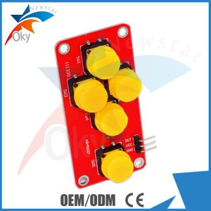 Black + Yellow Arduino Bluetooth Module 5-Key Keyboard Module