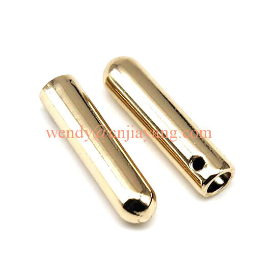 jiayang fashion customized logo U shape copper metal tips metal aglet draw cord end aglet for 3.0mm cord hoodies