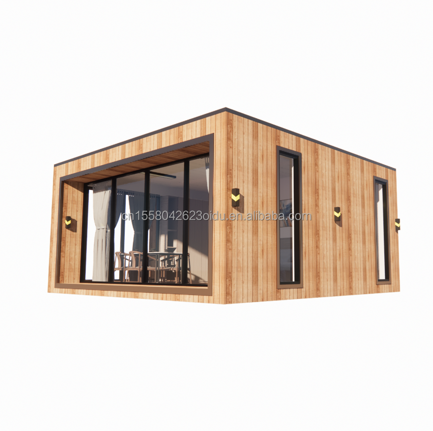 Fast Construction Prefab Container House with Galvanized Steel Square Tubes and 50/75/100mm Wave Sandwich Panel