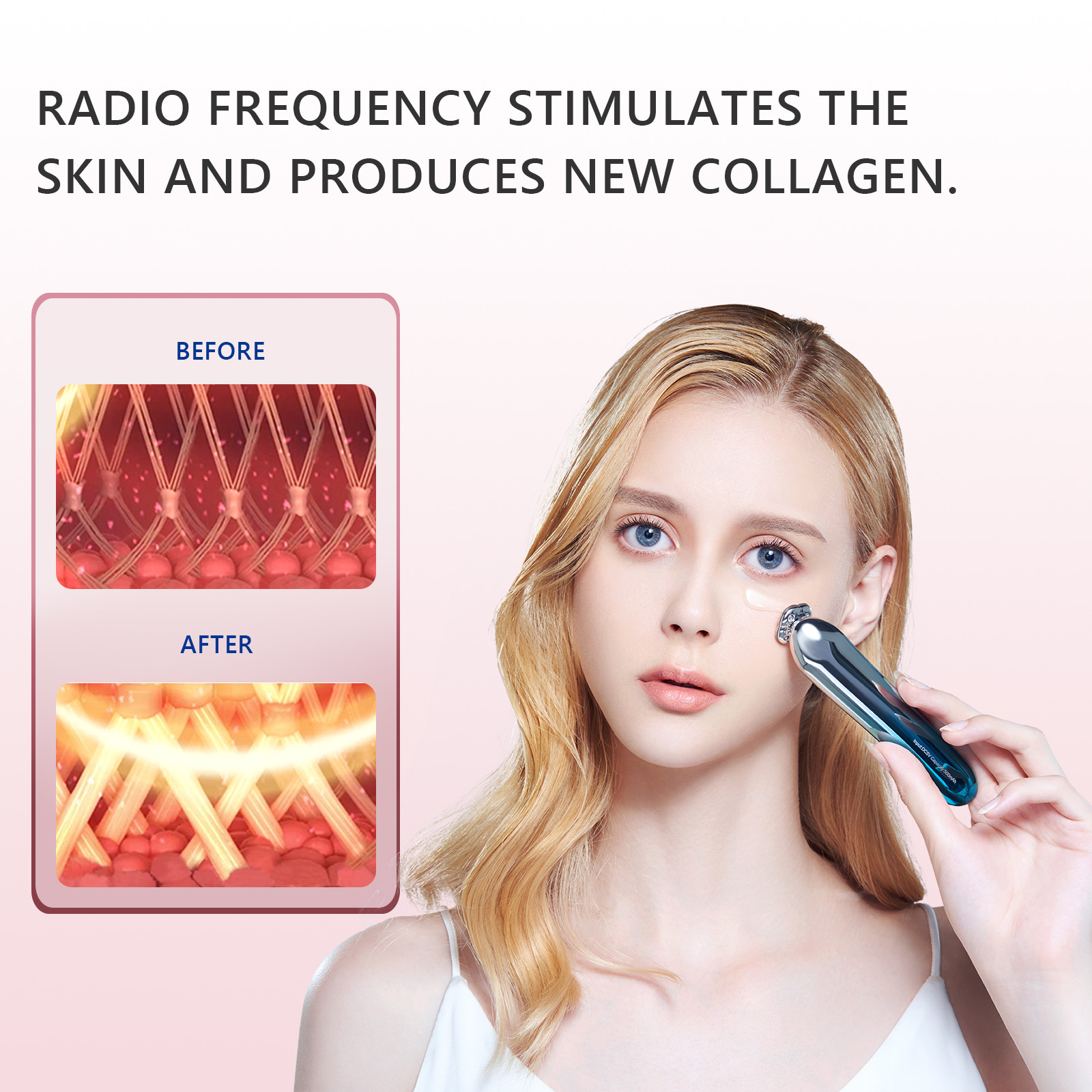 Small Radio Frequency Sonic 500mAh Vibration Eye Massager