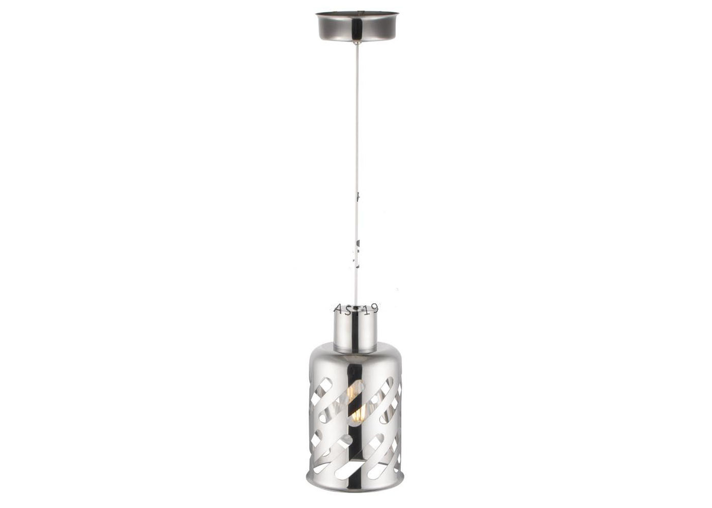Decorative Restaurant Room Service Equipments , Silver / Gold Stainless Steel Pendant Light Lamp
