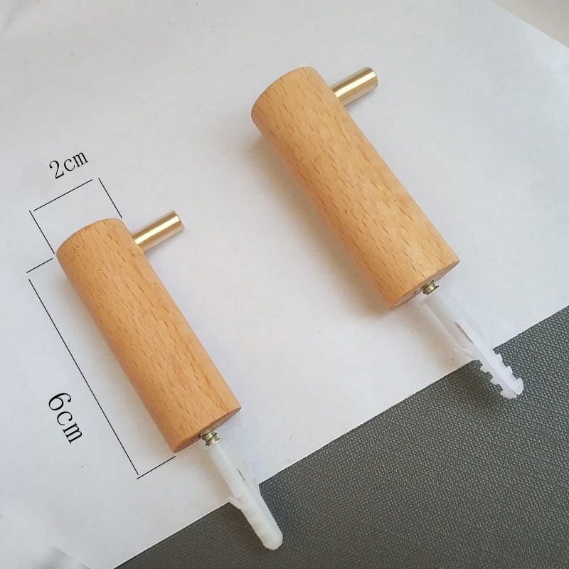 Wooden Coat Hook with brass stick -sapele / walnut /Beech wood hat hanger for wall
