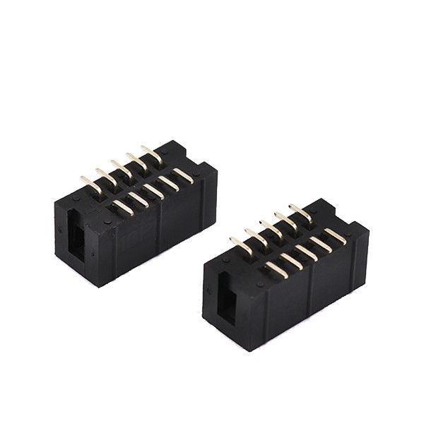  90 Degree Female Box Header Connector 2.54mm Double Row SMT Surface Mount Pin Header Manufactures