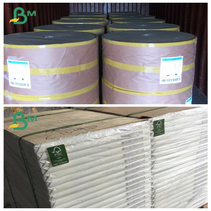 1200MM Food Grade MG white Kraft Paper 45 / 50g In Rolls For Sugar Packaging