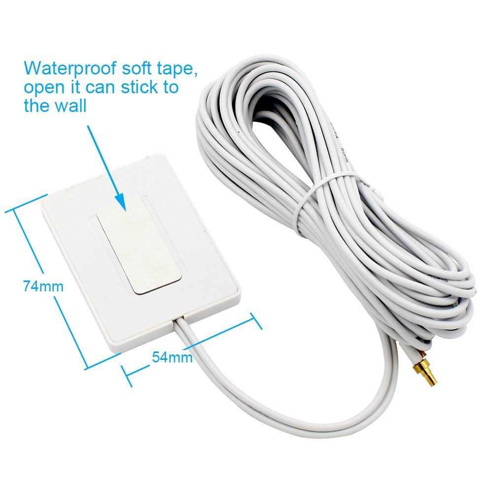 GSM 3G 4G LTE High Gain MIMO Panel Antenna with TS9 /SMA 74*54mm Vertical Polarization