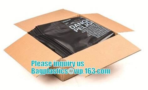 Hazardous Waste Yellow Plastic Bag Asbestos Garbage Bag,large size thicker LDPE asbestos remove bags,asbestos garbage ba