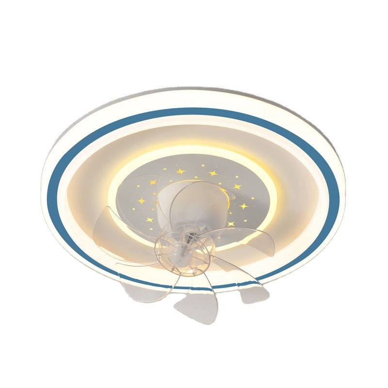 Modern Minimalist Ceiling Fan Light , Creative Lighting Ceiling Fans Remote Control