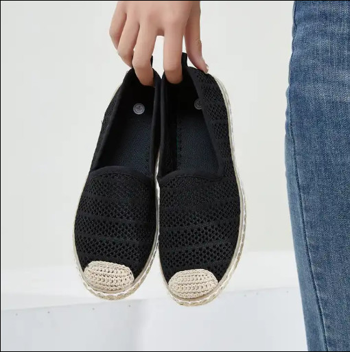 Customized Espadrille pull on Shoes Cotton Lined Round Toe Shape