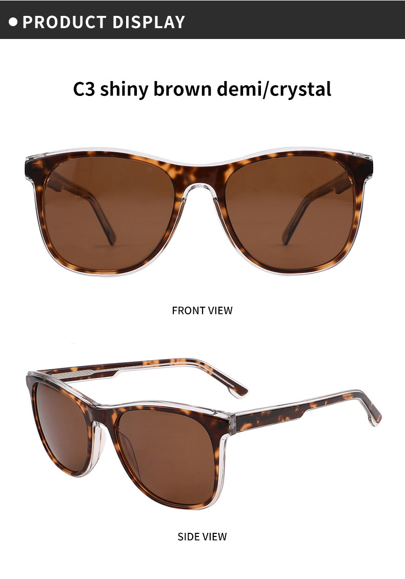 OEM Round Acetate Sunglasses Oversized For UV Ray Protection