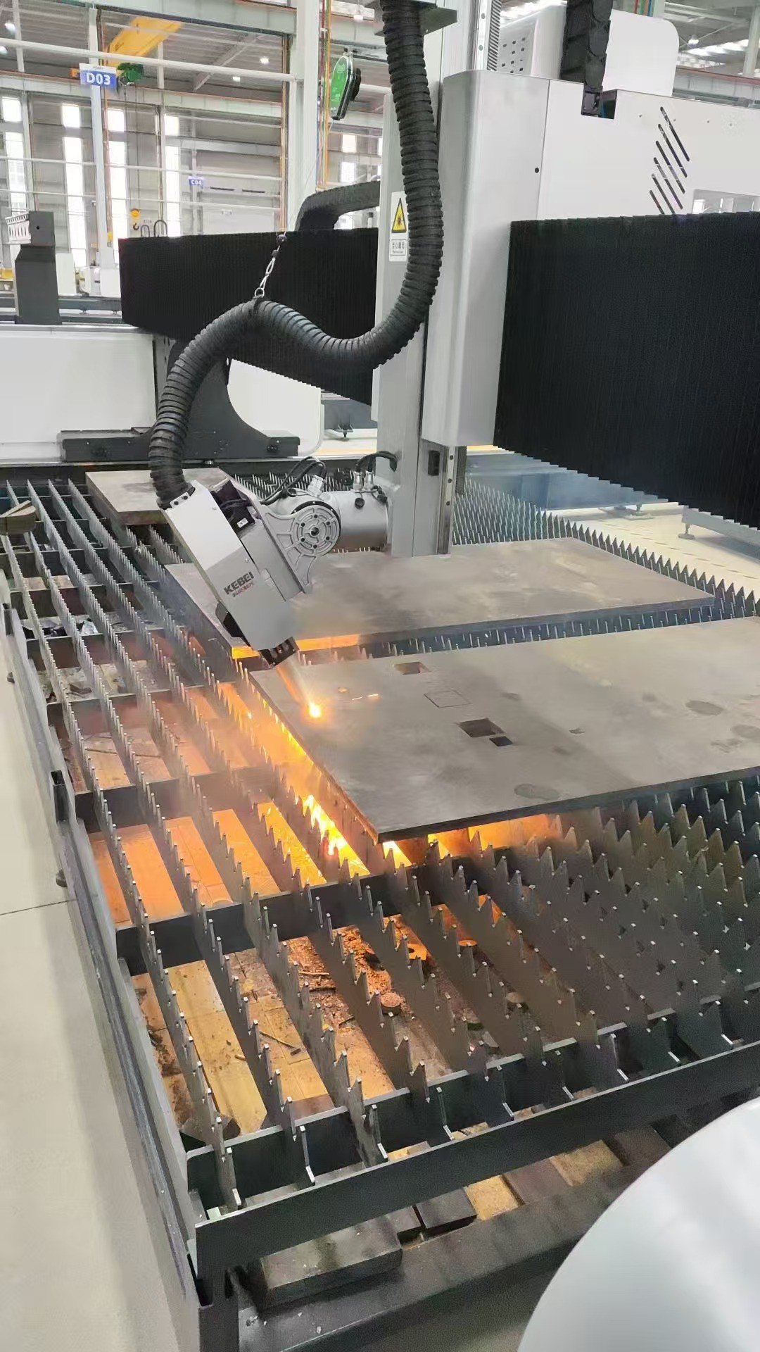 Steel Structure 12000Watt 20KW Large Format Gantry Beveling Laser Cutting Machine 12kw 30kw
