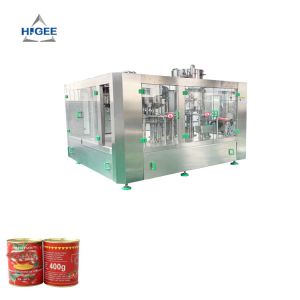 Sauce bottles plastic jam paste filling and capping machine with labeling
