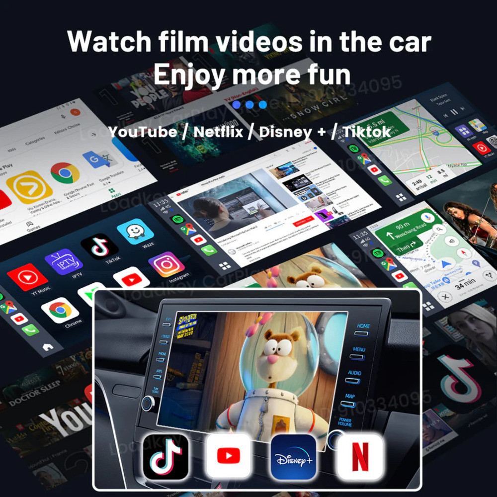 MultiMedia Ai Box Wireless Adapter Carplay Android Auto Dongle CPC200-Tbox Ambient 8+128gb